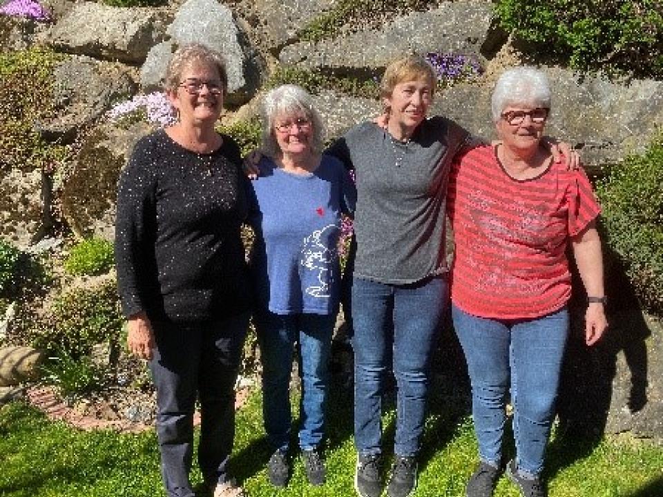 Der neue Vorstand (von rechts nach links): Brigitte Bösch (Kassiererin), Christa Temperli (Präsidentin), Karin Furger (Aktuarin), Vreni Jäggi (Gastro-Verantwortliche)
